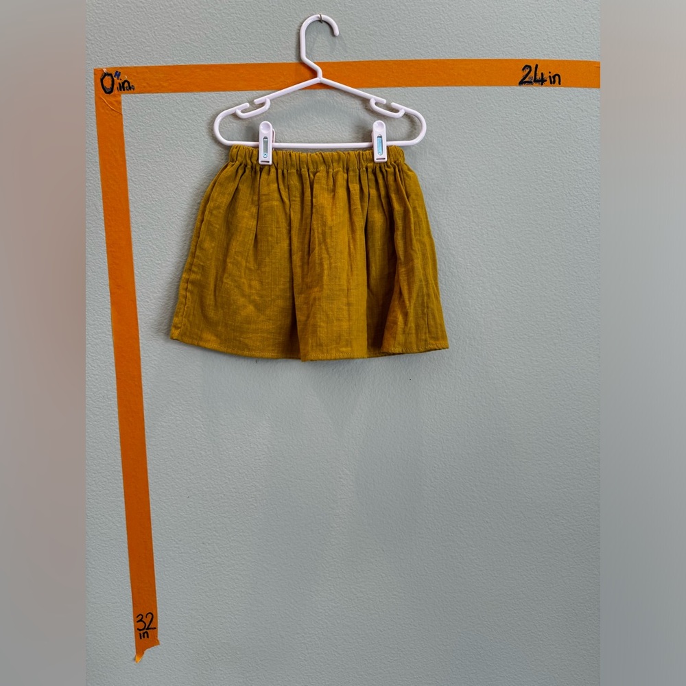 NWT Mabo linen skirt, mustard color, sz 2-3 yo